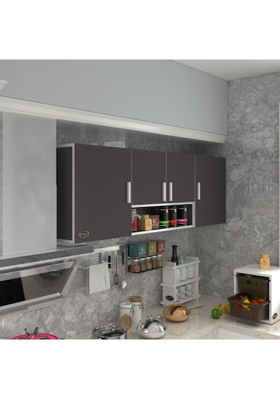 Kenzlife hazır mutfak packey gri 060*180*32 mutfak banyo dolabı kapaklı raflı Kenzlife hazır mutfak packey gri 060*180*32 mutfak banyo dolabı kapaklı raflı