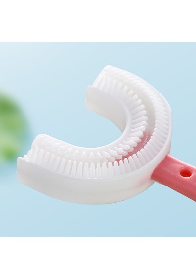 Sones U Şeklinde Çocuk Bebek Elde Tutulan Yumuşak Diş Fırçası Fırçalama Eseri 2-6 Yaş Arası Mavi