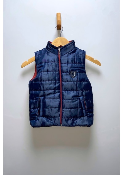 Mnk Baby & Kids Erkek Çocuk Flato Cepli İçi Elyaflı Şişme Yelek Mnk0409 Lacivert