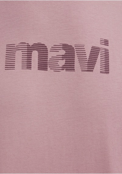 Mavi - Mavi Logo Baskılı Pembe Tişört 0612936-70948