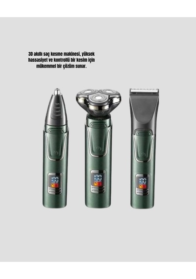Kablosuz Profesyonel Erkek Bakım Seti 3 Başlıklı, 3d Akıllı Kesim, Taşınabilir Krgltgs619bz5y42c61