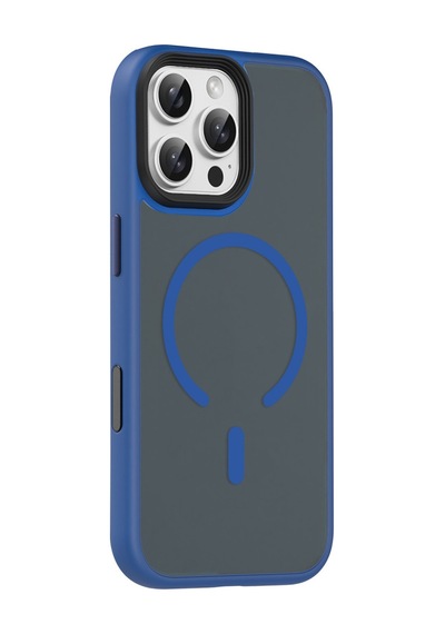 Apple iPhone  Uyumlu,  16 Pro Max Megane Magsafe Kapak - Lacivert