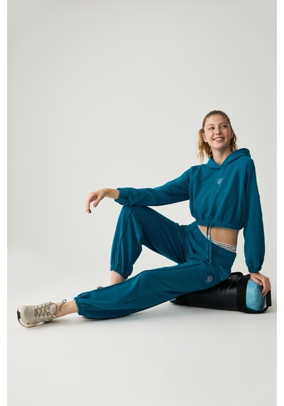 Urban Beat Kathrıne Kadın Kapüşonlu Mavi Sweatshirt Mavi