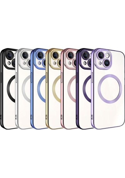 Apple Uyumlu iPhone 15 Plus Kılıf Magsafe Wireless Şarj Özellikli Zore Setro Silikon