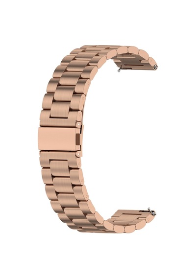 Caseonn Garmin Vivoactive 4 Kordon Paslanmaz Çelik Metal Kayış Rose Gold