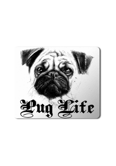 Pug Life Pug Hoodie Baskılı Mousepad Mouse Pad