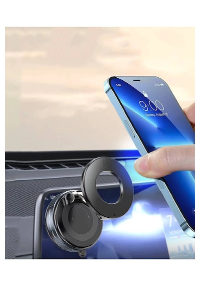 Manyetik Güçlü Açılı Vakumlu Mıknatıslı Araç Telefon Tutucu Cam A