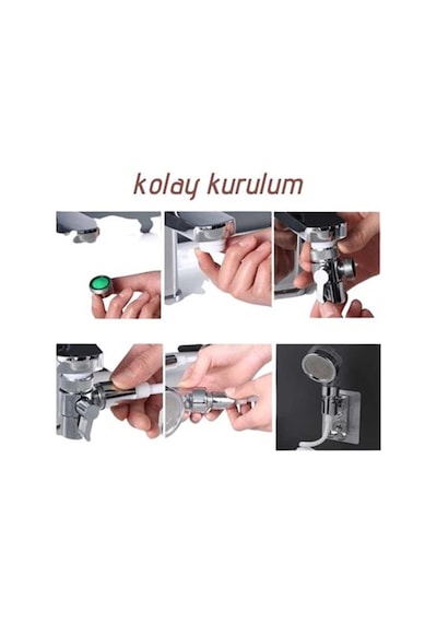Buffer 2 İn 1 Spiral Hortumlu Ayarlanabilir Hareketli Banyo Mutfak Lavabo Musluk Duş Başlığı