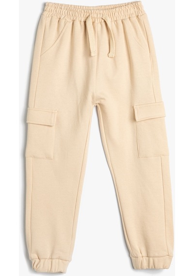 Koton Basic Kargo Jogger Eşofman Altı Cepli Beli Lastikli Bej 4wmg40161ak 4WMG40161AK050 Ekru Koton Basic Kargo Jogger Eşofman Altı Cepli Beli Lastikli Bej 4wmg40161ak 4WMG40161AK050 Ekru