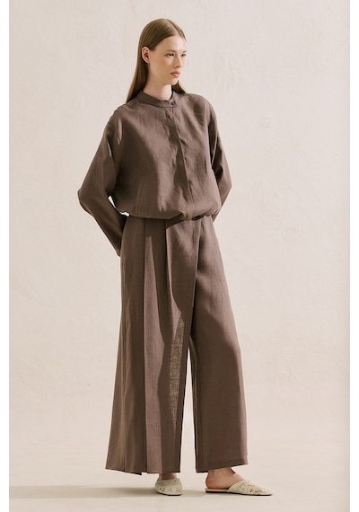 Manuka Keten Bomber Tarz Gömlek Vizon Ss26gml00021-0001 VİZON