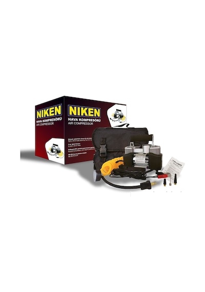 Niken Araç Lastik Hava Kompresör Metal Çift Silindir Büyük Çantalı Niken 025 001 06 01
