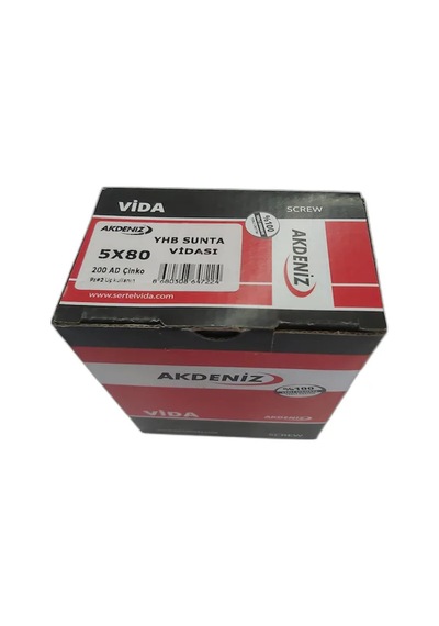 Akdeniz Sunta Vidası 5x80 200 Adet