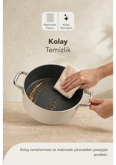 Esperanza Titanyum Tencere 24 Cm Krem