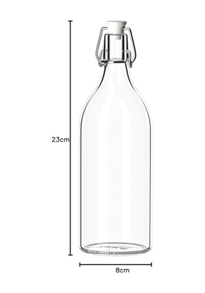 Şeffaf Cam Şişe Tıpalı Yağ Sirke Içecek Bira Su Kombucha Kefir Soda Için Sallanan Şişeler 481 Ml Çok Renkli