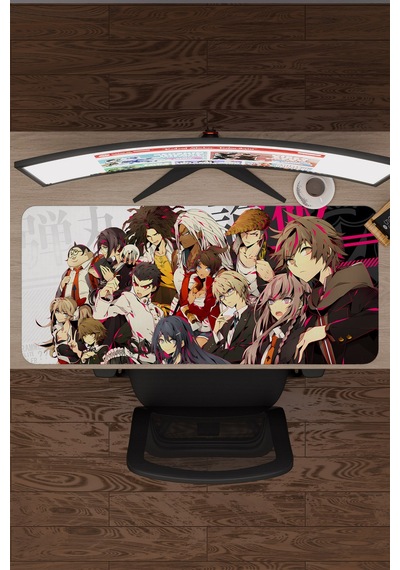 Danganronpa Kaymaz Dikişli Kauçuk Oyuncu Mousepad V1 - 90x40 Xxl Gaming Mouse Pad Fare Altlığı