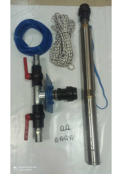4Sd6/8 1 Hp Alarko Trifaze 15 Mt Yassi Kablolu  30 Mt Halatli Çif