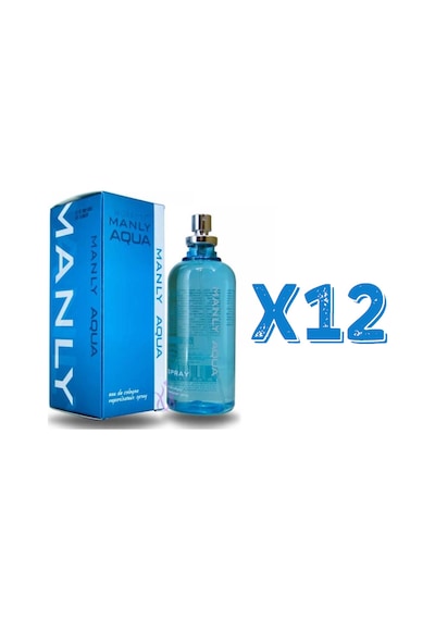 Manly Aqua Erkek Parfüm EDC 12 x 125 ML