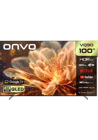 Onvo 100VQ90F3UB 100" 254 Ekran Uydu Alıcılı 4K Ultra HD QLED Google TV