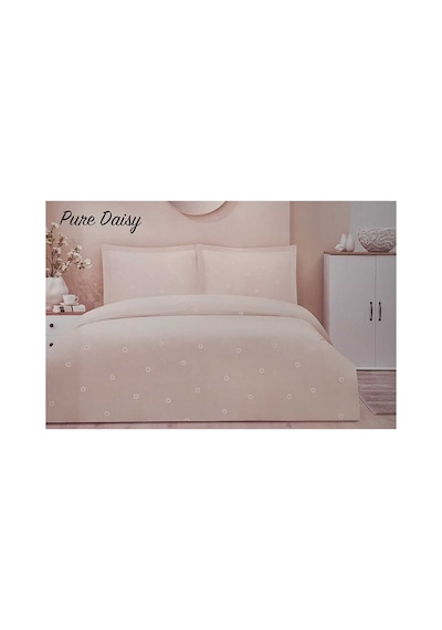 Ranforce Tek Kişilik Nevresim Takımı Pure Daisy Bej Karışık