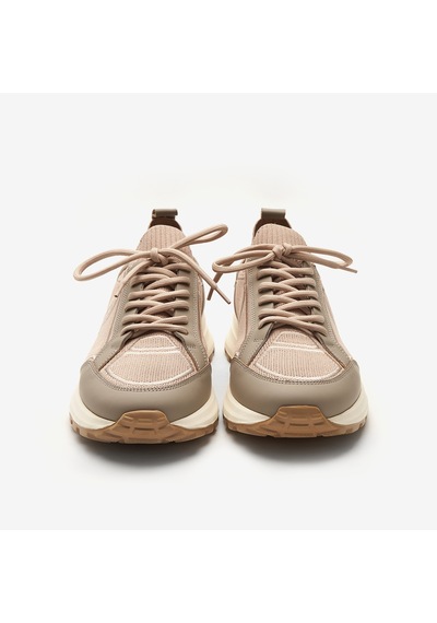 Bej Sneaker Erkek 24314 Huds Triko Nakış