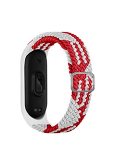 Mey İthalat Mi Band 4 Star Kordon - Beyaz-kırmızı Diğer