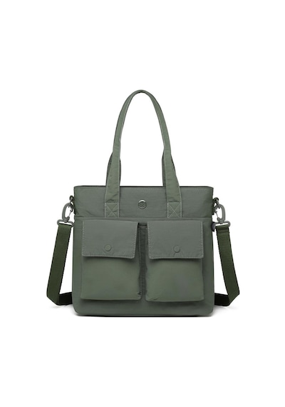 Smart Bags Mikro Poly Kumaş Büyük Boy Kadın Omuz Çantası 3345 Haki
