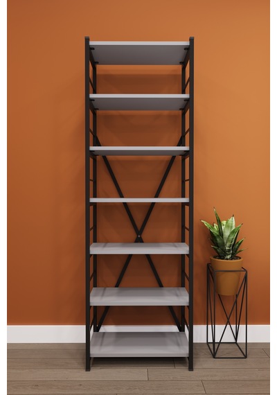 Modern 6 Raflı Metal Kitaplık Üçlü Ayrılabilir Modül Dekoratif Çok Amaçlı Kitaplık Metalk01 Kül Gri Modern 6 Raflı Metal Kitaplık Üçlü Ayrılabilir Modül Dekoratif Çok Amaçlı Kitaplık Metalk01 Kül Gri