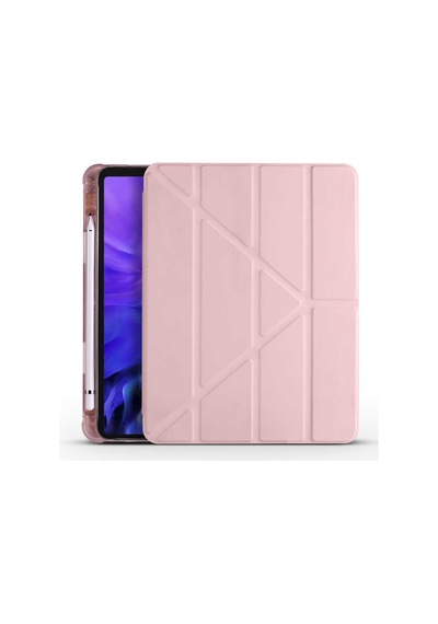 Apple  Uyumlu iPad, Air 11 2024 Kılıf Tri Folding Kalem Bölmeli Standlı Kılıf