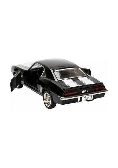 1:32 Rmz City Alman Klasikleri Serisi Die Cast Çek Bırak Model Araba - Siyah 1969 Chevrolet Camaro