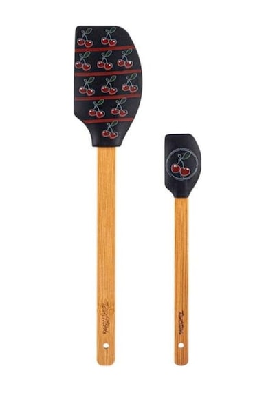 Tantitoni Füme Desenli 2 Li Silikon Spatula Seti Çok Renkli