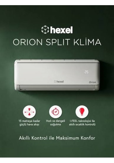 Hexel Orion 12000 Btu 2026 Model Split Klima
