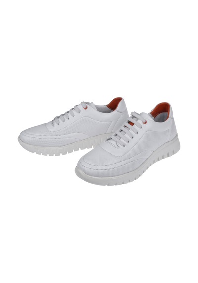 Pullman Hakiki Deri Kadın Spor Ayakkabı Sneaker Yna-2021 Beyaz