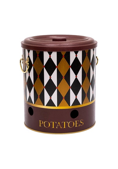 Circus Potatoes Desenli Metal Patateslik, 22.5 X 24 Cm, 9 Lt
