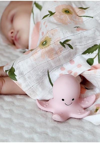 Tikiri Doğal Kauçuk Diş Kaşıyıcılı Oyuncak-Octopus