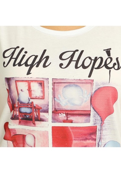Bant Giyim - High Hopes Beyaz Kadın T-Shirt Tişört