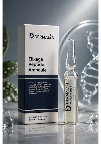 Dermalyn 1 Adet Bakır Peptit Yaşlanma Karşıtı Sıkılaştırıcı Kolajen Destekleyici Ampul Serum Dermaroller
