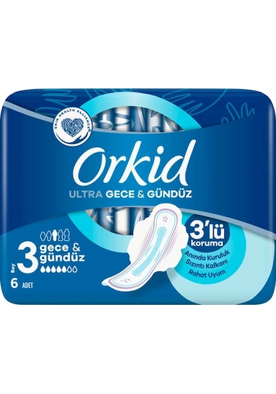 Orkid Ultra Gece & Gündüz Tekli Paket 6'lı