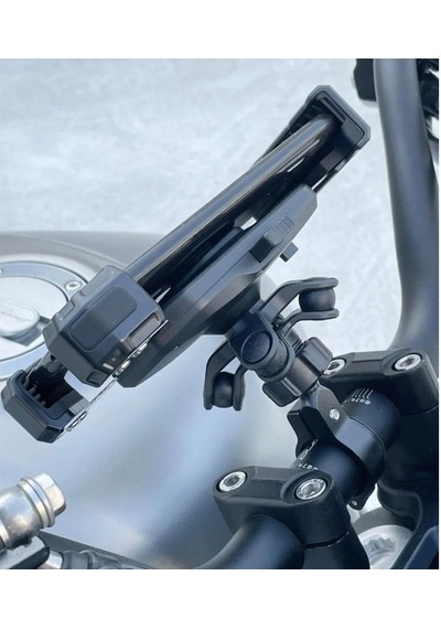 Oj Holder Grip Titreşim Önleyici Motosiklet Telefon Tutucu M285 Siyah