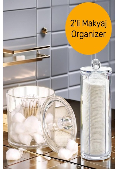 2'li Makyaj Organizer&banyo Düzenleyici Plastik Beyaz Tr Diğer