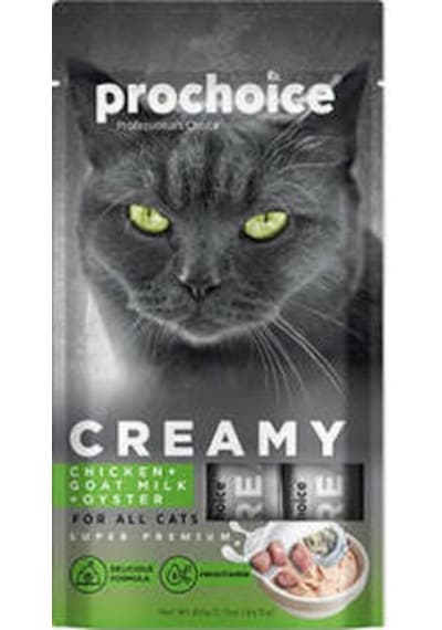 Creamy Tavuklu Keçi Sütlü Ve İstiridyeli Sıvı Kedi Ödül Maması 4x15 Gr