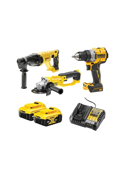 Dewalt DCD800NT Vidalama + DCG412NT Taşlama + DCH133NT Kırıcı 2 Akülü 3 Makineli Set Dewalt DCD800NT Vidalama + DCG412NT Taşlama + DCH133NT Kırıcı 2 Akülü 3 Makineli Set