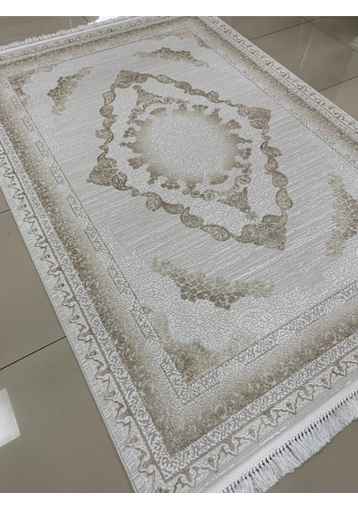 Padişah Halı Safir 90822 070 Serisi Akrilik Salon Oturma Yatak Odası Halısı Kahverengi - Gri