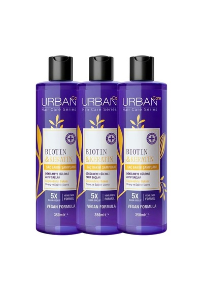 Tr Biotin & Keratin Dökülme Karşıtı Ve Zindeliklı Uzamaya Yardımcı Saç Bakım Şampuanı-350 Ml-vegan 86806 X3