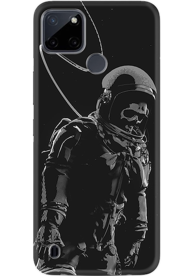 Realme C21Y Kılıf Silikon Desen Özel Seri İskelet Astronot 1613