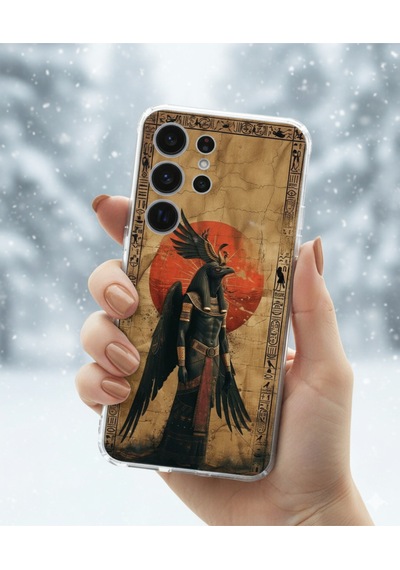 Samsung Galaxy A73 Uyumlu Şeffaf Kılıf Antik Mısır 7 Tasarımlı