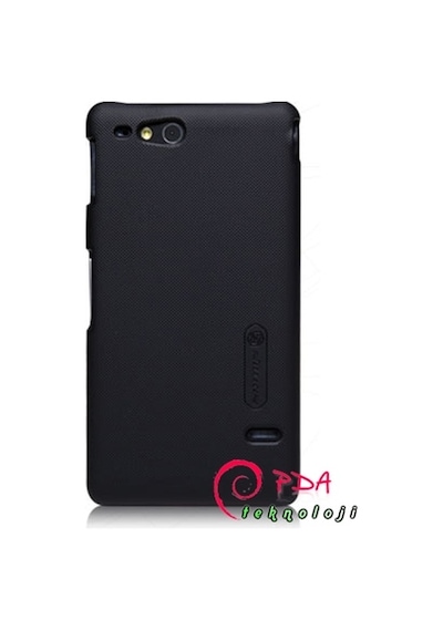 Nillkin Xperia Go İle Uyumlu Sert Kauçuk Kılıf Siyah Renk Siyah