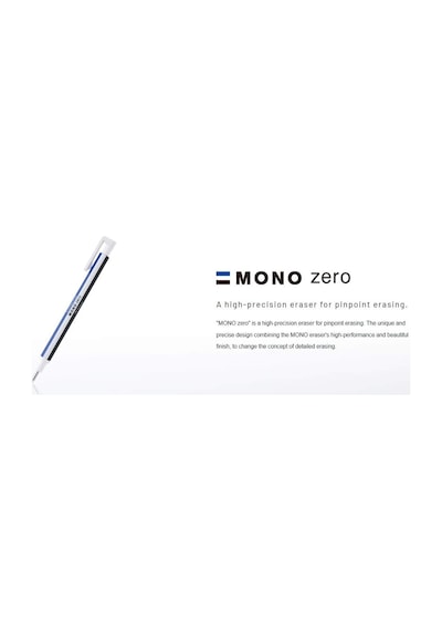 Mono Zero Kalem Silgi Yedeği, Yassı Uç, Beyaz,