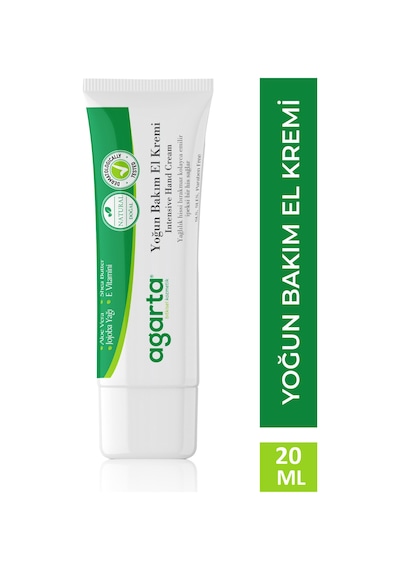Agarta Doğal Nemlendirici Yoğun Bakım El Kremi -vitamin E Ve B5 - Jojoba, Shea Butter - 20 ML