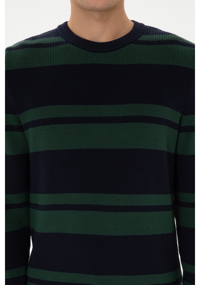U.S. Polo Assn. Erkek Regular Fit Bisiklet Yaka Lacivert Kazak 50314952-VR033