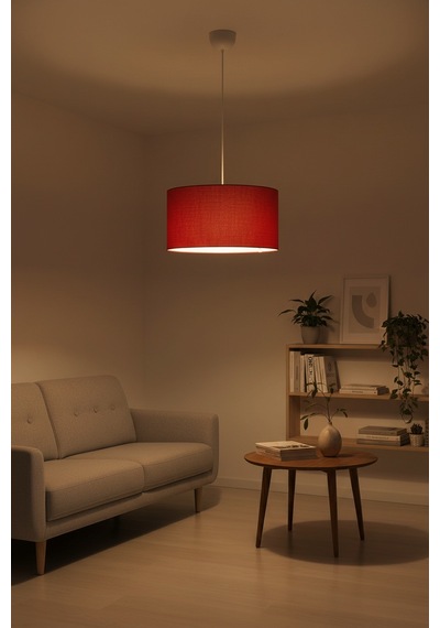 Testa Sarkıt Avize Beyaz-kırmızı 38x21x70